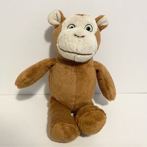 Kinder Surprise Monkey Plush 9” Stuffed Animal Brown White Toy